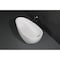 Aqua Eden 67.31 L, 32.31 W, Glossy White/Matte White, Solid Surface White Stone VRTOV683321 - alternate 6